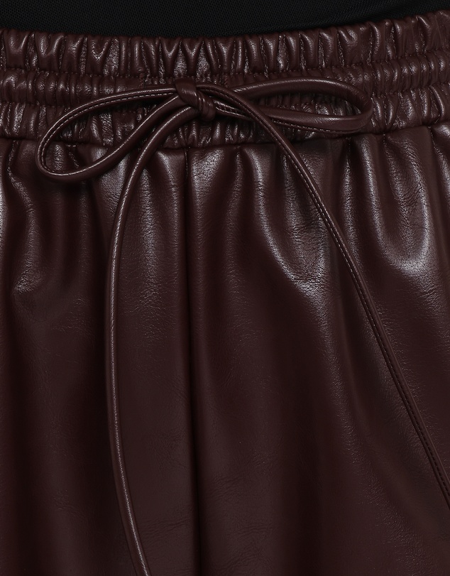 Petal & Pup - Saffron Vegan Leather Wide Leg Pant - Burgundy