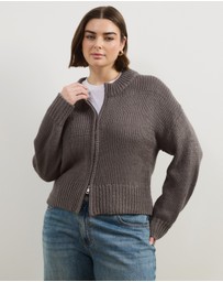 Atmos&Here Curvy - Zip Through Cardigan