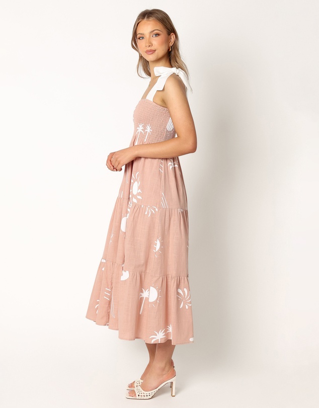 Petal & Pup - Sarelle Midi Dress - Tan Blush