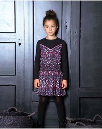 B.Nosy - Long Sleeve Printed Dress - Kids-Teens