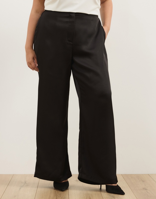 Atmos&Here Curvy - Safffy Satin Pants