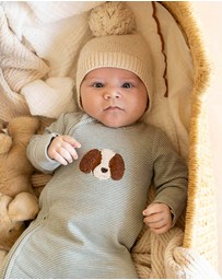 Bebe by Minihaha - Otto Stripe Organic LS Zipsuit - Babies