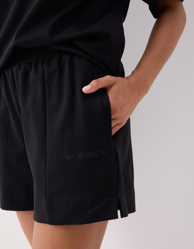 Wanderluxe Sleepwear - Taylor Shorts Black
