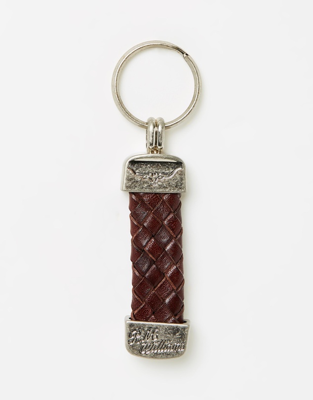 R.M.Williams - Plaited Key Ring with Nickel Fitting