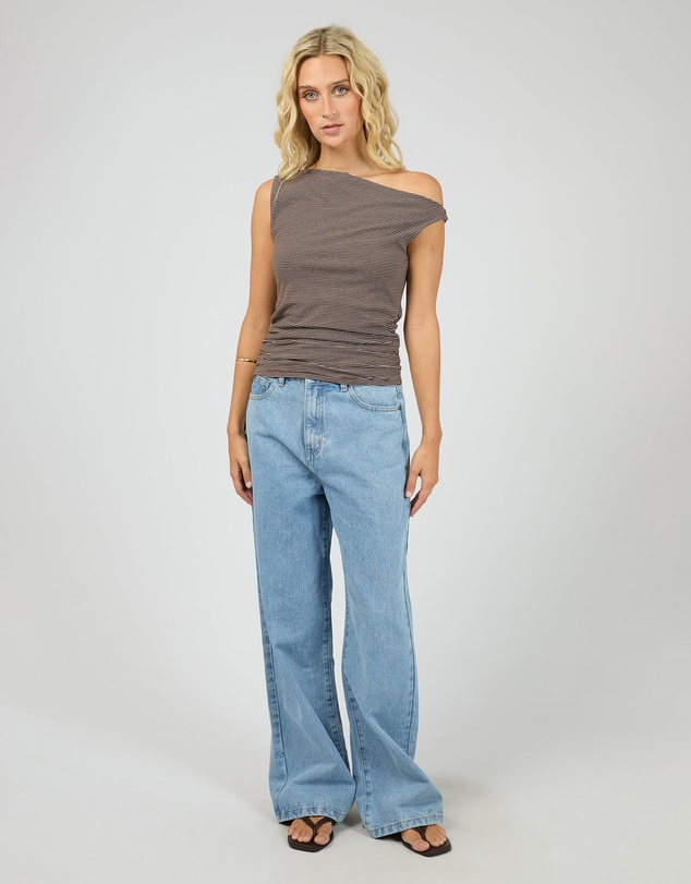 All About Eve - Kylie Stripe Top Brown