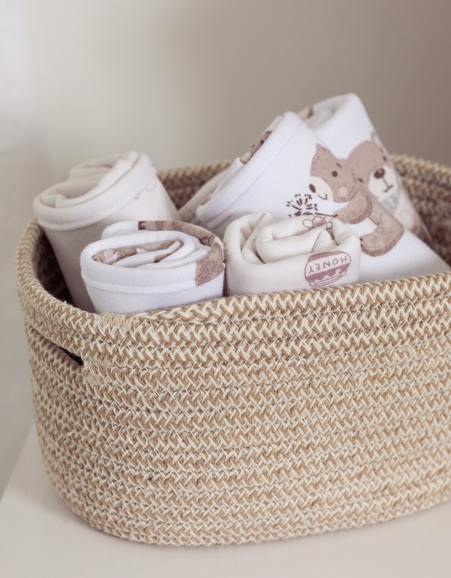 Living Textiles - 3 Pack Organic Wash Cloths - Cuddly Bear