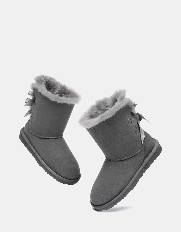 EVERAU - EverAU Ugg Short Back Bow Sheepskin Upper UGG Boots