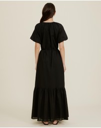 The Fated - Paisley Belted Maxi Dress