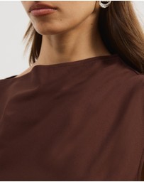 Atmos&Here - Amaris High Neckline Ponte Structured Top