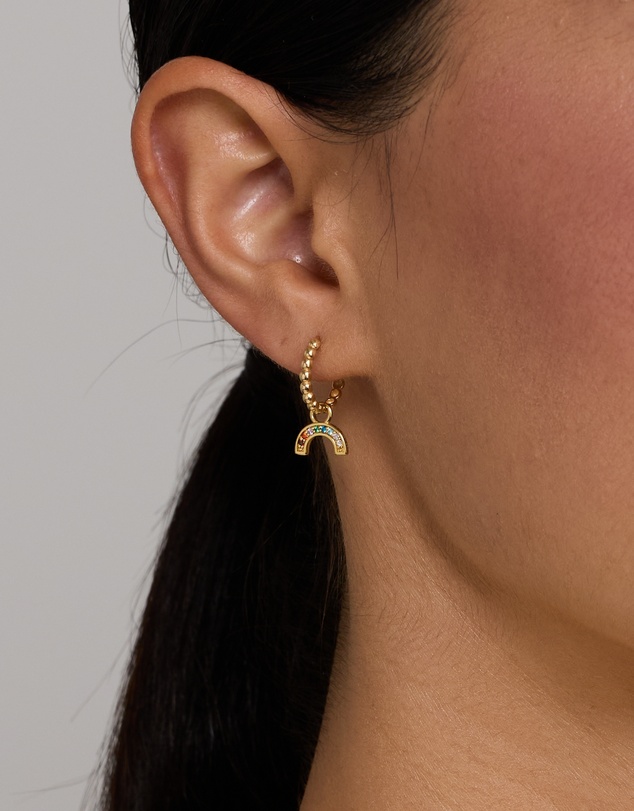 Michael Hill - Rainbow Earring Charm in 18Kt Vermeil with Cubic Zirconia