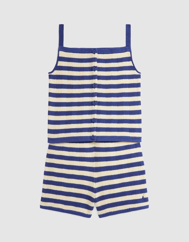Polo Ralph Lauren - Striped Cotton Sweater Top & Shorts Set - Teens