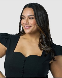 Pink Dusk by Curve Project - Truth or Dare Midi Dress