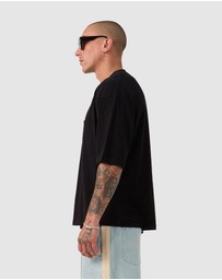Zanerobe - Cropped Slub Flow Tee Black