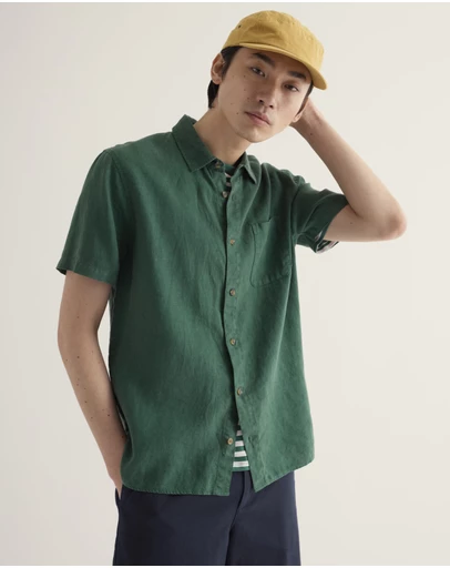 Seasalt - Men's Carne Short Sleeve Linen Shirt