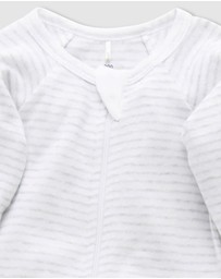 Purebaby - 2 Pack Zip Growsuit-Babies