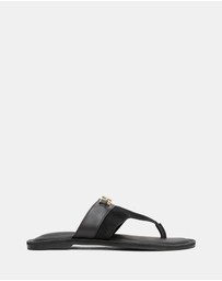 Tommy Hilfiger - Mixed Leather Thongs - Women's