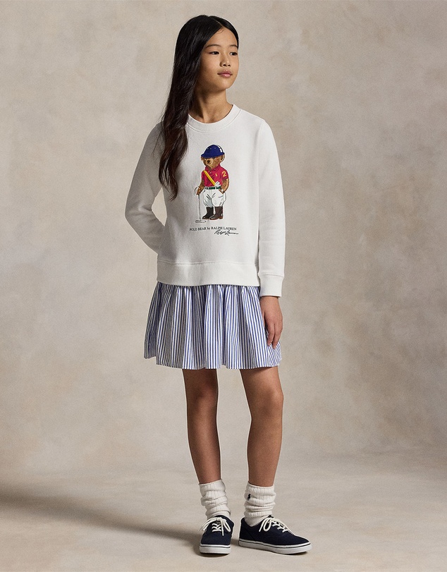 Polo Ralph Lauren - Polo Bear Striped-Skirt Fleece Dress - Babies-Teens