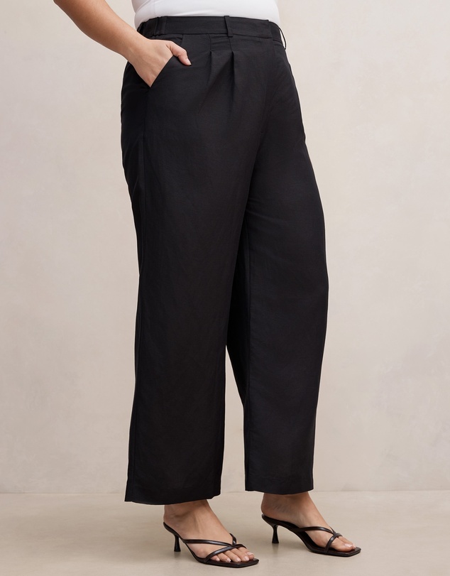 Forever New Curve - Eva Curve Linen Wide Leg Pants