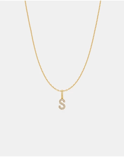 Ania Haie - Ania Haie Gold Letter S Initial Necklace
