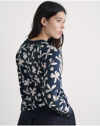 Seasalt - Seasalt Cornwall Teal Bright Wave Printed Sweatshirt