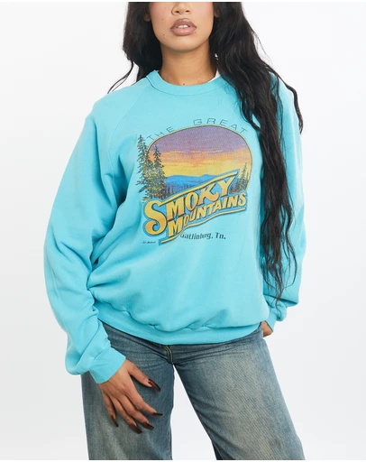 Vintage by The Real Deal - Pre Loved - Vintage 80s 'The Great Smoky Mountains' Sweatshirt