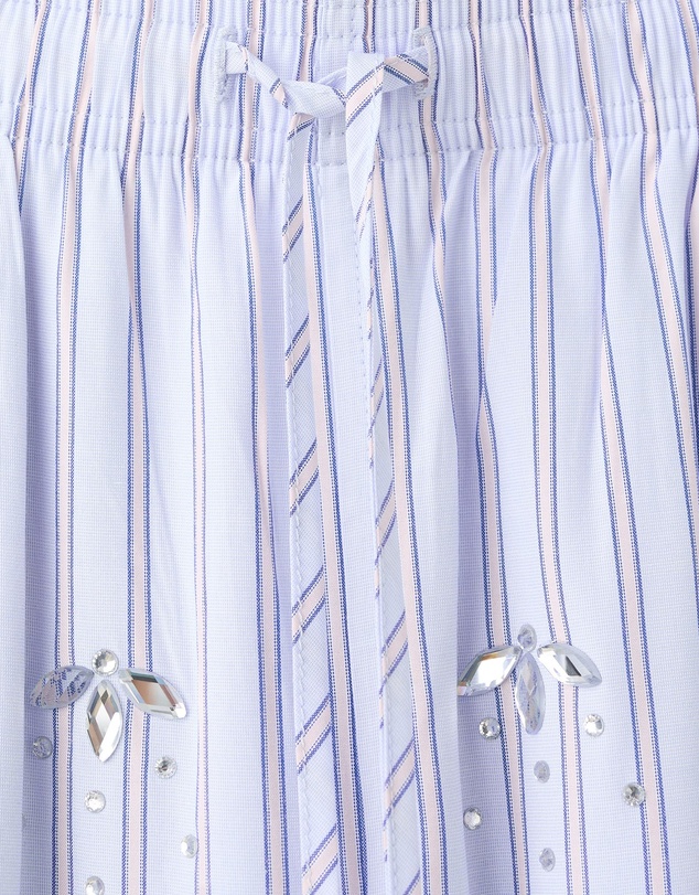 M.N.G - Striped Trousers with Bead Detailing