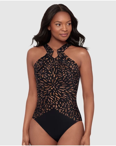 Miraclesuit Swimwear  - Costa D'Oro Aphrodite High Neck Shaping Swimsuit