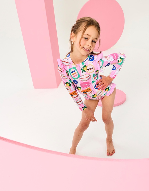 Rock Your Kid - Pretty Long Sleeve Swimsuit - Kids-Teens