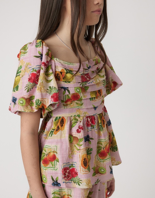Decjuba Kids - Melody Puff Sleeve Top - Teens