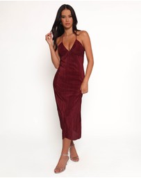 Petal & Pup - Safi Plisse Maxi Dress - Wine