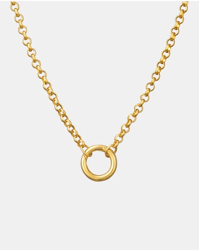 Zoe Olivia - 14K Gold Vermeil 'O' Thick Charm Necklace