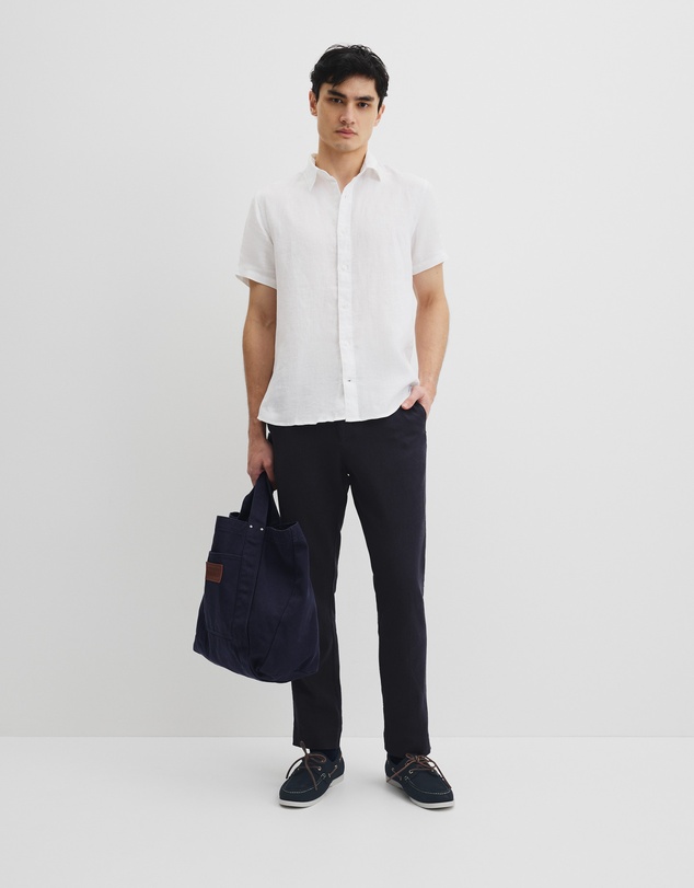 Country Road - Regular Fit Organically Grown Linen Short Sleeve Shirt