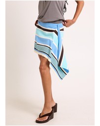 Subtitled - Nahla Striped Asymmetrical Skirt