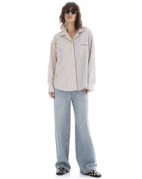 THE TALES - Half n Half Illustrated Muse Stripe Shirt