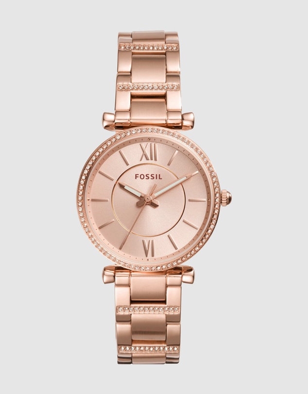 Fossil - Carlie Rose Gold-Tone Analogue Watch