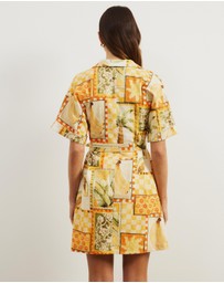 Atmos&Here - Britt Linen Blend Belted Mini Dress