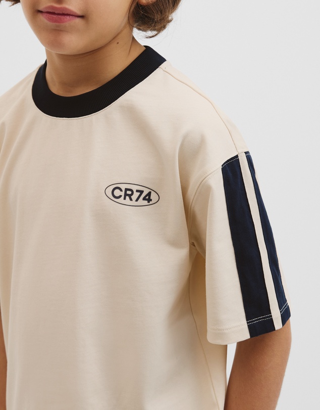 Country Road - Teen Australian Cotton Relaxed Stripe Detail T-shirt