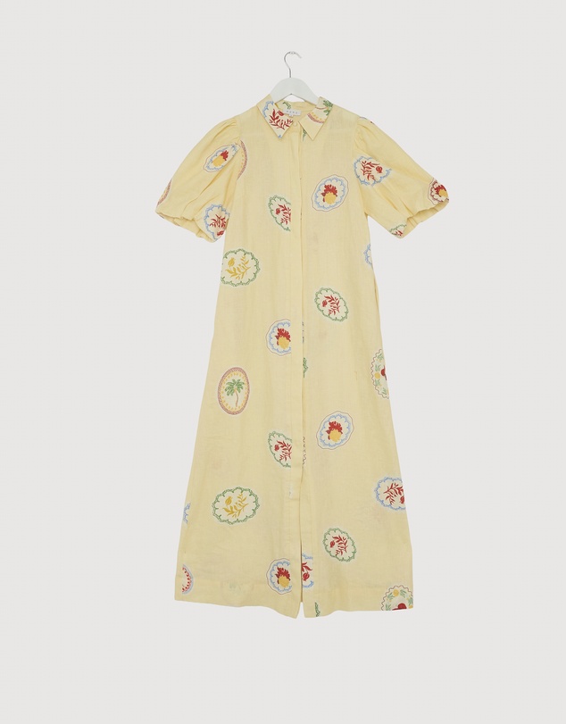 Revibe - Repaired AERE Marisol Midi Shirt Dress - AU 8