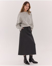 Cloth & Co. - The Long Denim Skirt | Carbon