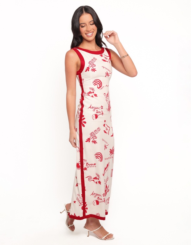 Petal & Pup - Fiori Maxi Dress - Red