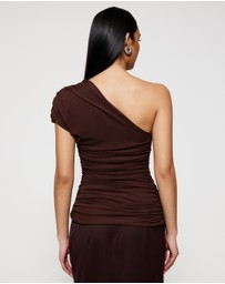 Lover - Ava One Shoulder Mesh Top