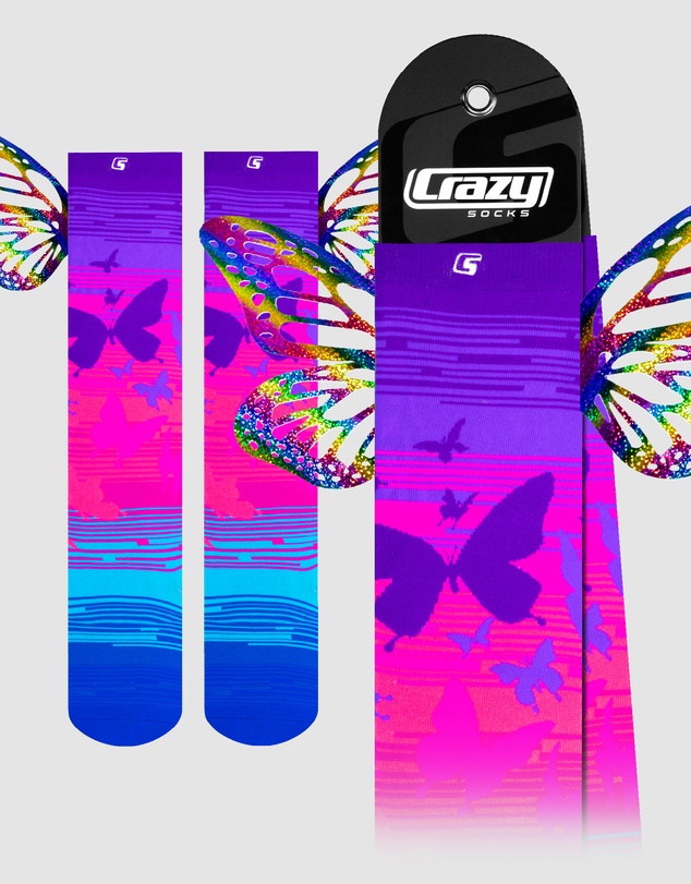 Crazy Skates - Crazy Socks Butterfly Knee-High Socks
