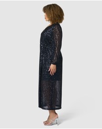 Pink Dusk by Curve Project - All I Want Sequin Maxi Dress