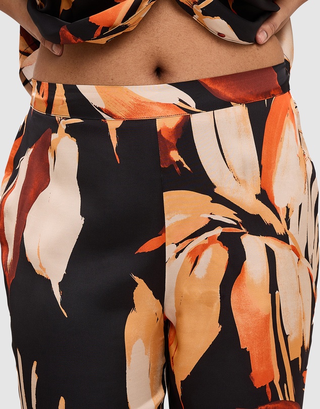 Sans Complexe - Pure Chic Floral Print Viscose Satin Pyjama Pants