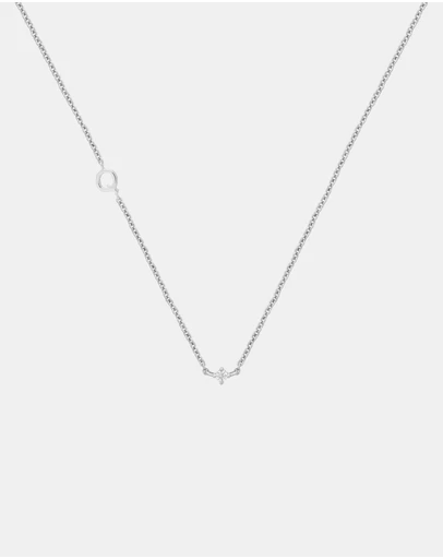 YCL  - Petite Initial Necklace Q - Sterling Silver