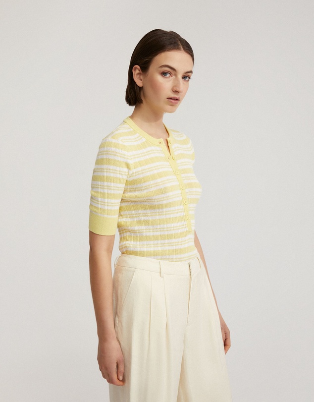 Oxford - Maja Striped Button Knit
