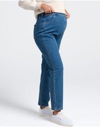 Angel Maternity - Over the Bump Relaxed Maternity Denim Jeans