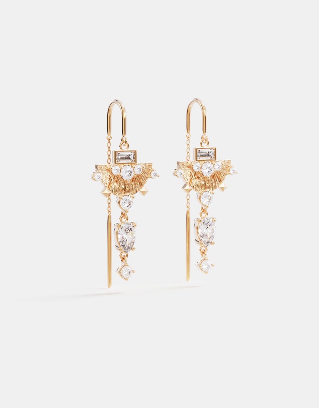 By Charlotte - Lotus Rain Thread Earrings