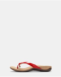 Vionic - Bella Toe Post Sandal - Red Patent