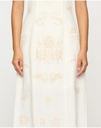 Clea - Satine Embroidered Dress